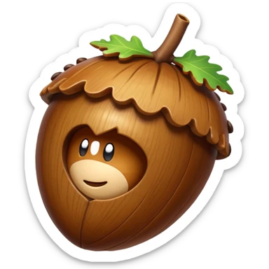 oak acorn sticker