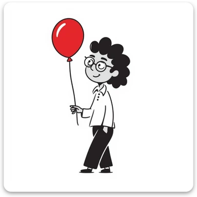 zombie boy with long black emo hair, glasses and white shirt, hand drawn doodle style sticker