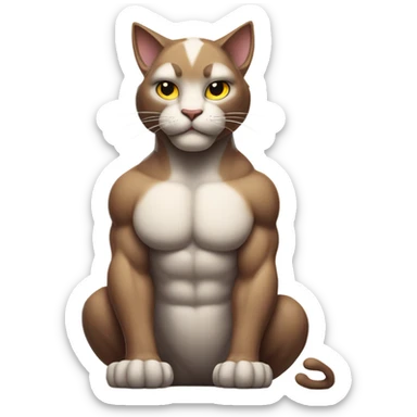 Cat with biceps sticker