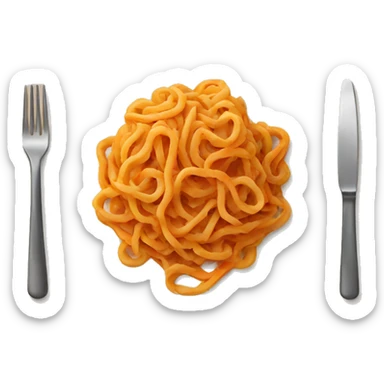 plate of pasta with carrot sauce sticker