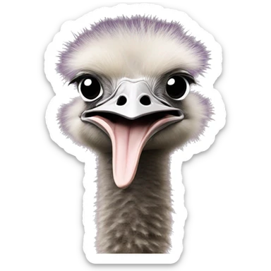 ostrich with head in the ground sticker
