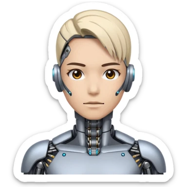 Anime half fro Cyborg sticker