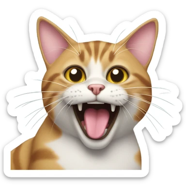 Cat with dripping tongue  sticker