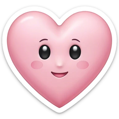 light pink heart  sticker