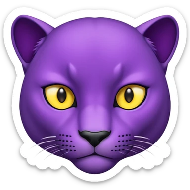 Purple Panther face turned to the slight right sticker