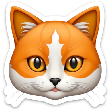 Elinde bicak olan caliko cinsi bir kedi sticker