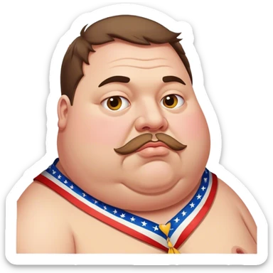 A very fat Dave bunts sticker