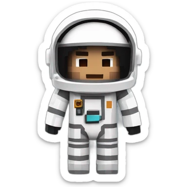 minecraft astronaut skin sticker