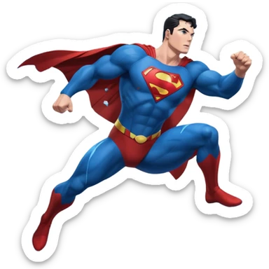 Superman flying through window sticker