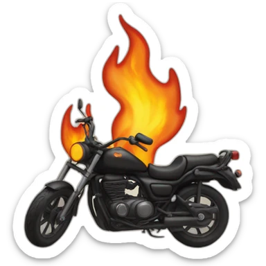 fire on my motorbike while riding sticker