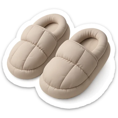 bedroom slippers, soft and plushy cushion style sticker