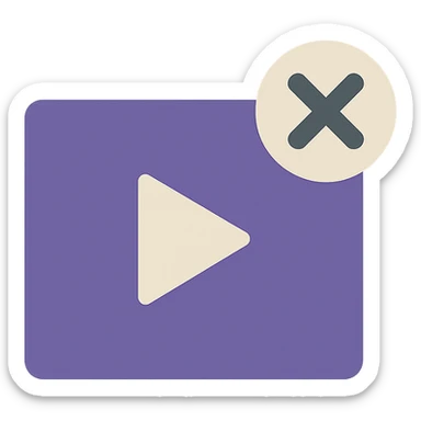 lost media icon, flat color style, modern and clean sticker