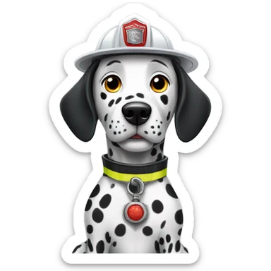 Dalmatian firefighter sticker