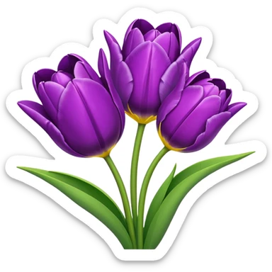 purple tulips emoji copy  sticker