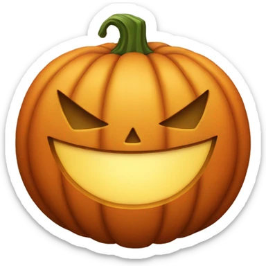 a pumpkin cartoon smil sticker