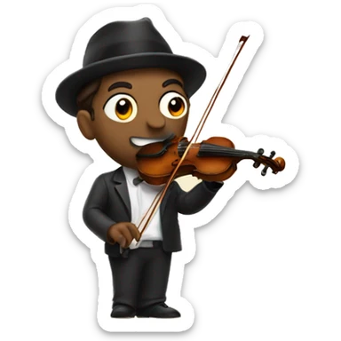 Rana con violin sticker