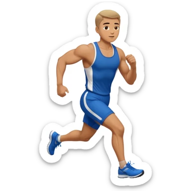 man running in sportswear sticker