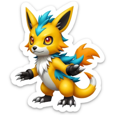  kawaii cool edgy Digimon-Fakemon-animal full body sticker