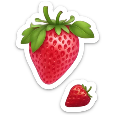 Haz una fresa con un moño rosado sticker