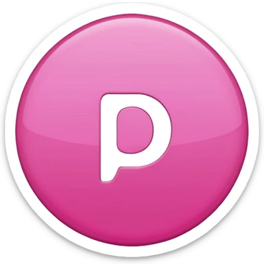 pink p logo sticker