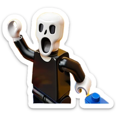 Edvard munch the scream landscape built with LEGO  sticker