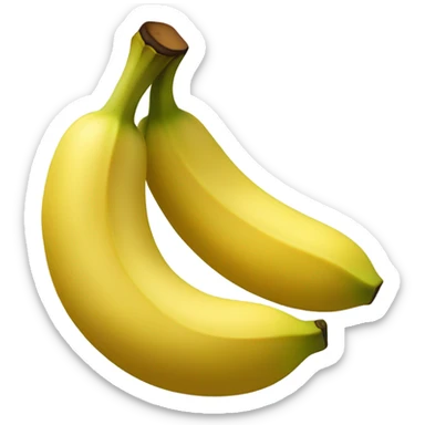 Create a yellow banana emoji with light brown spots, adding subtle texture and shading. The design should look natural and symbolize growth and progress. sticker