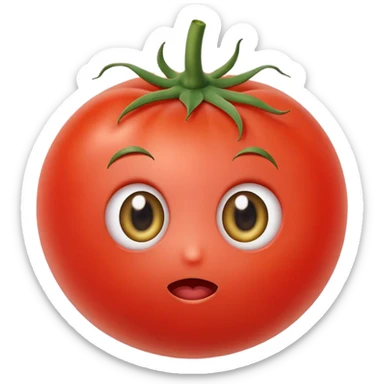 Tomato has cute eyes sticker