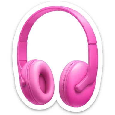 Pink headphones  sticker