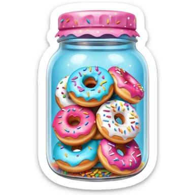donut jar sticker