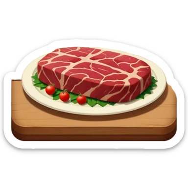surrealist spam art meat french countryside landscape  sticker