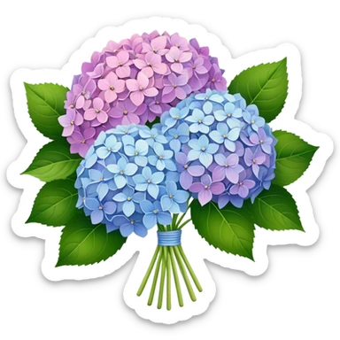 Hydrangeas pastel bouquet  sticker