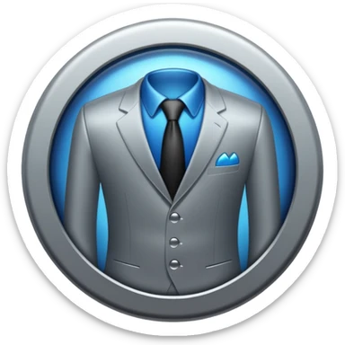 suit button no smiley sticker