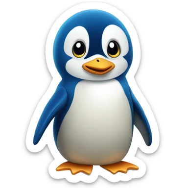 blue pinguin sticker