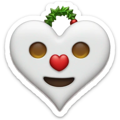Christmas heart sticker
