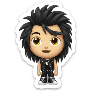 cute punk rocker sticker
