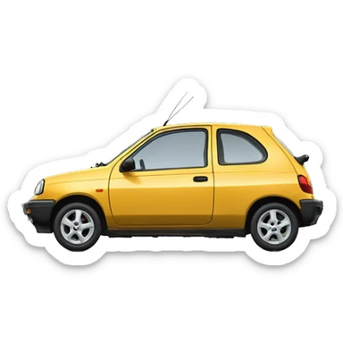 nissan micra 1993 redº sticker