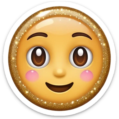 glitter cheap brown sticker