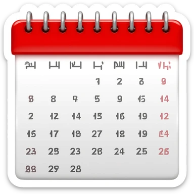 Calendário vermelho sticker