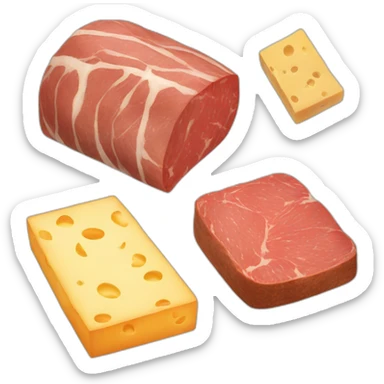 meat bread and cheese sticker