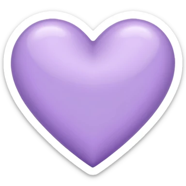 Lavender colored heart sticker