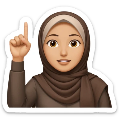 woman raising fist with hijab in hand sticker