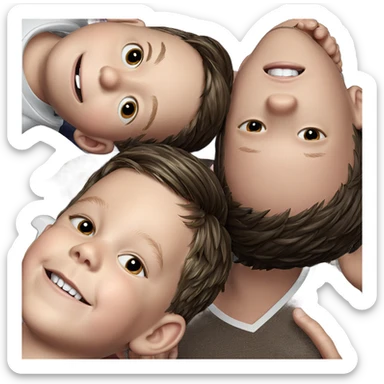 boys enjoying together smiling sticker