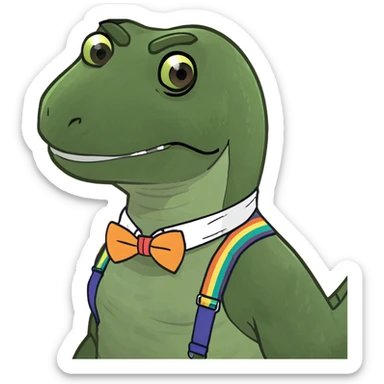 gay velociraptor sticker