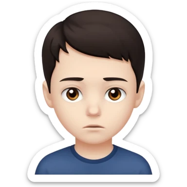 Lonely darck young boy sticker