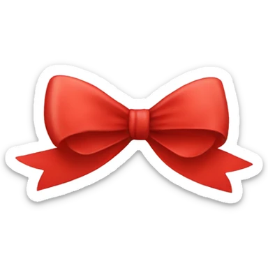Red bow sticker