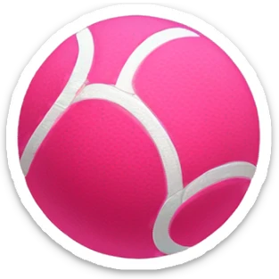 Pink tennis ball  sticker
