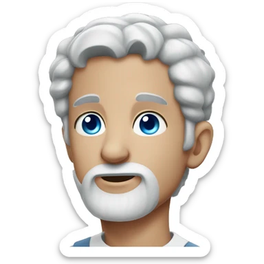 Aries men with blue eyes and grey hairs sticker