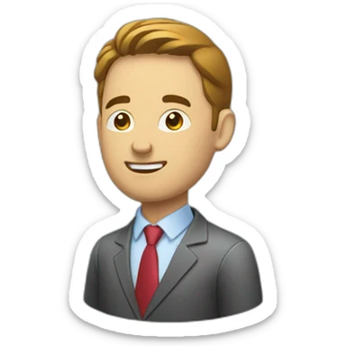 Man doing Stock market Trading sticker