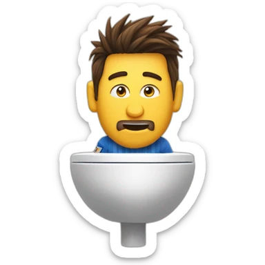 Messi au toilette sticker