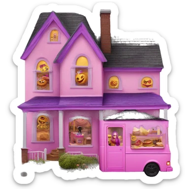 Barbie’s haunted dream house and food truck  sticker